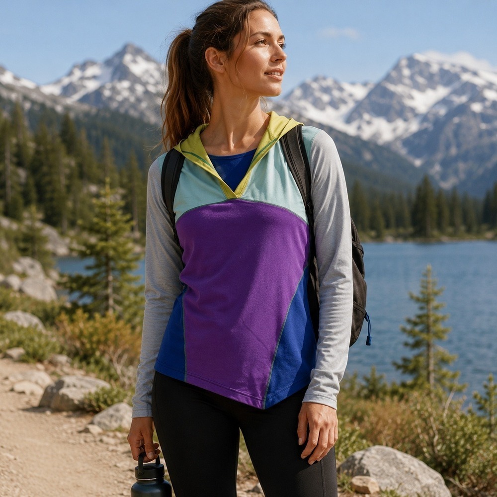 Title Nine Hooded Performance Pullover Hiking Trail Top‎ Small
